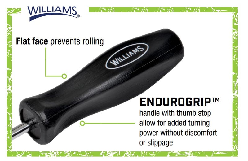 Williams 8-Piece Endurogrip Multi-Size Screwdriver Set, Keystone Slots Hex Bolster & Phillips, Comfort Grip Prevents Slippage, Extra Strength Steel Chrome Blades - Image 2